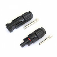 Pair of MC4 compatible connectors for 10mm2 cable, suitable for solar panels, extension leads or photovoltaic systems - Solarika.co.uk