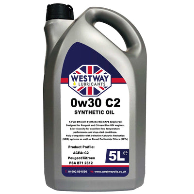 0W30 C2 Fully Synthetic Engine Oil 0w/30 for PSA B71 2312 Blue HDi - 4Boats