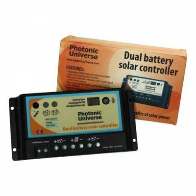 100W 12V dual battery solar kit for camper / boat with controller and cable - 4Boats