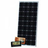 100W dual battery solar kit for camper / boat (with 10A dual battery controller and 5m cable) - 4Boats