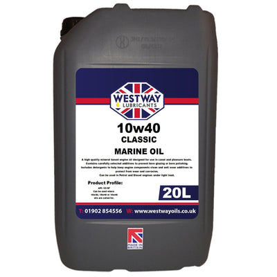 10w40 Mineral Marine Oil for Canal & Pleasure Boats - 4Boats