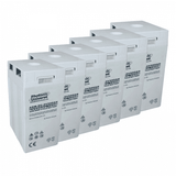 12V 500Ah AGM deep cycle battery bank (6 x 2V batteries) for large power systems and energy storage - 4Boats