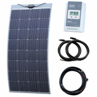 160W semi-flexible solar charging kit with Austrian textured fibreglass solar panel (with self-adhesive backing)