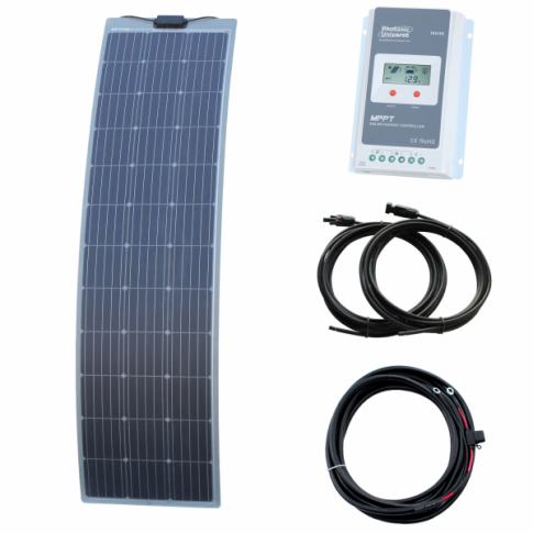 170W narrow semi-flexible solar charging kit with Austrian textured fibreglass solar panel