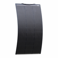 100W black semi-flexible fibreglass solar panel with durable ETFE coating