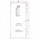 180W 12V solar panel with 5m cable - 4Boats