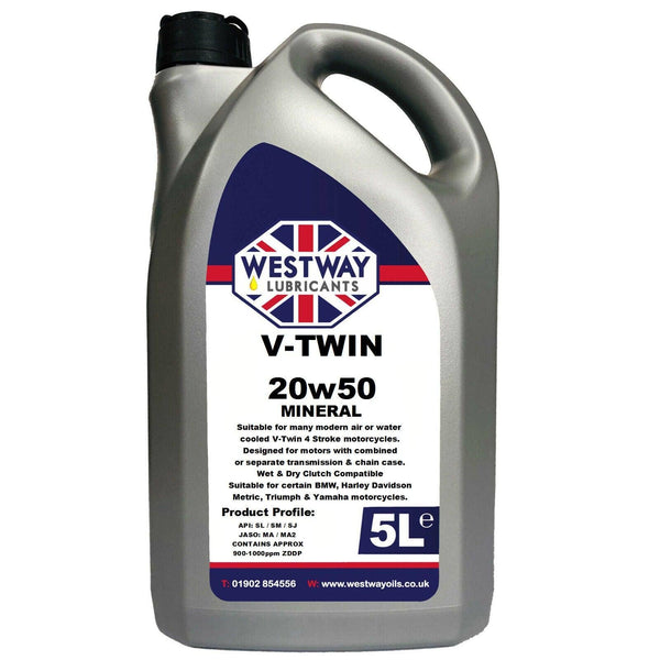 20w50 4T Mineral Motorcycle Oil V-Twin - 4Boats