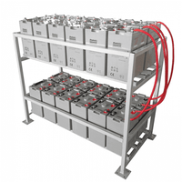 24kWh 48V 500Ah AGM deep cycle battery bank with metal racking (24 x 2V batteries) - 4Boats