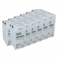 24V 500Ah AGM deep cycle battery bank (12 x 2V batteries) for large power systems and energy storage - 4Boats