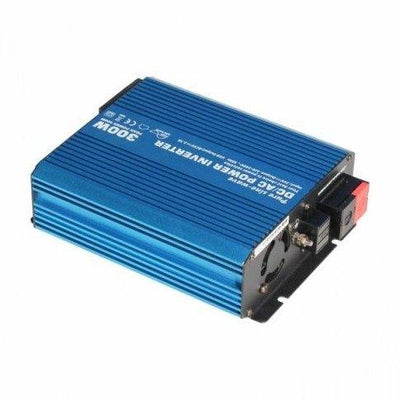 300W 24V pure sine wave power inverter 230V AC output (UK socket), with powerful USB charging port - 4Boats