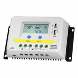 30A 12/24V solar charge controller / regulator with LCD display and powerful dual USB output (2.4A) - 4Boats