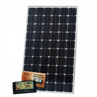 320W 12V dual battery solar kit for camper / boat with controller and cable - 4Boats