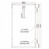 320W 12V solar panel with 5m cable - 4Boats