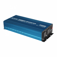 4000W 12V pure sine wave power inverter 230V AC output (UK sockets), with remote on/off switch - 4Boats