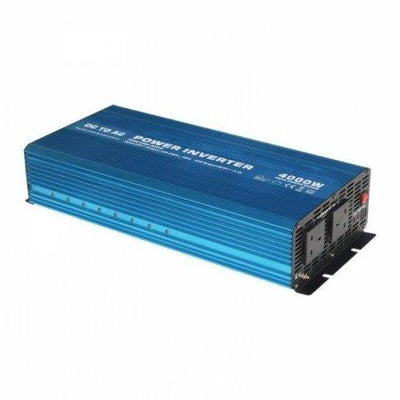 4000W 24V pure sine wave power inverter 230V AC output (UK sockets), with remote on/off switch - 4Boats