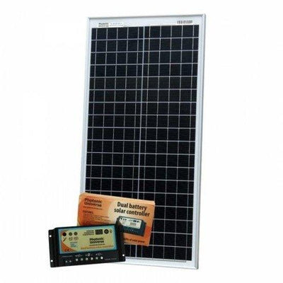 40W 12V dual battery solar kit for camper / boat with controller and cable - 4Boats