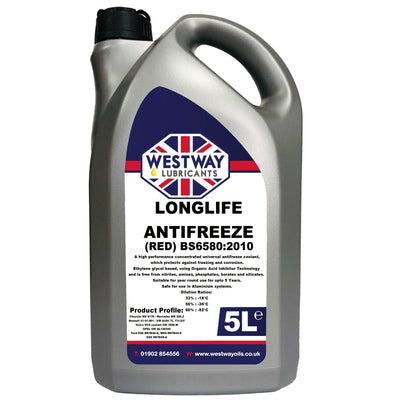 Antifreeze Longlife Red Concentrate BS6580:2010 - 4Boats