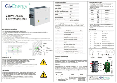 GivEnergy 2.6kWh Eco LiFePO4 Battery IP65 - Solarika.co.uk