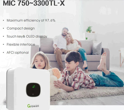 Growatt MIN 5000 TL-X Dual MPPT Single Phase Inverter (inc DC) - Solarika.co.uk