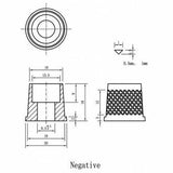 Pair of battery posts with hex socket head M8 bolts designed for batteries with M8 bolt terminals - 4Boats