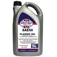 SAE 50 Mineral Classic Motor Oil Low Detergent API CC/SD - 4Boats