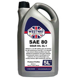 SAE 80 Gear Oil GL-1 Straight Non Detergent - Yellow Metal Safe - 4Boats