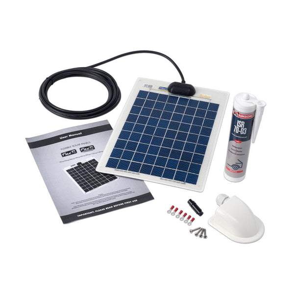 Solar Technology 10W Flexi Solar Panel & Roof/Deck Top Kit - Solarika.co.uk