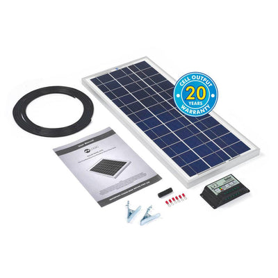 Solar Technology 20W Rigid Solar Panel Kit & 10Ah Charge Controller - Solarika.co.uk