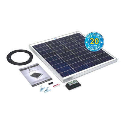 Solar Technology 60W Rigid Solar Panel Kit & 10Ah Charge Controller - Solarika.co.uk