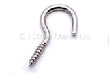 Woodscrew cup hook - Marine grade stainless steel 316 A4 - 4Boats