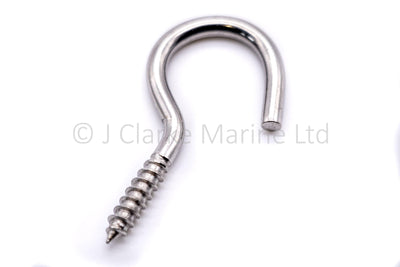 Woodscrew cup hook - Marine grade stainless steel 316 A4 - 4Boats