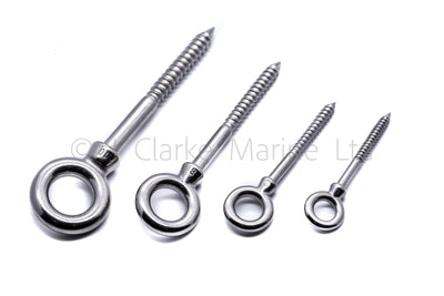 Woodscrew eye bolt - Marine grade stainless steel 316 A4 - 4Boats